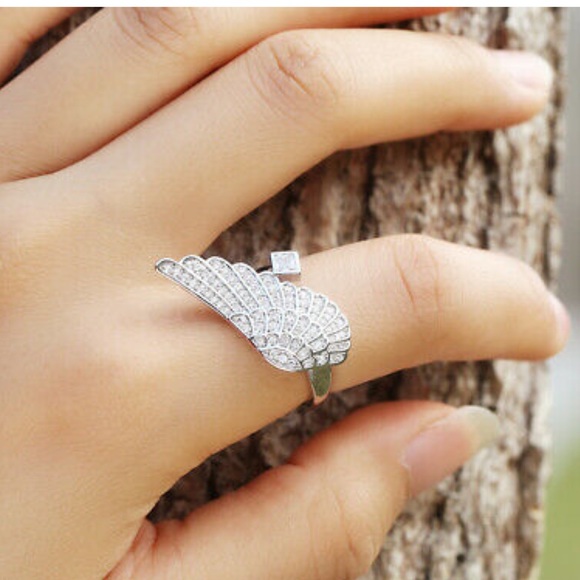 NWT 925 Silver Women White Sapphire Size 6-10 ring - Picture 4 of 4